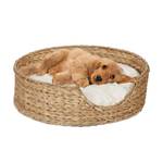 Couchage pour chien & chat Marron - Blanc - Rotin - Textile - 49 x 15 x 49 cm