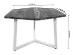 Couchtisch Rechteckig Braun - Metall - 56 x 40 x 47 cm