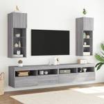 TV-Schrank mit LED-Leuchten D873 Grau