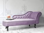 Chaiselongue NIMES Schwarz - Violett - Armlehne davorstehend links - Ecke davorstehend rechts - Textil