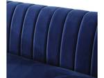 Sofa aus dunkelblauem Samt "Ellison" - 1 Blau - Textil - 76 x 82 x 196 cm