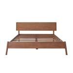 Bett VINTAGE Braun - Massivholz - 189 x 95 x 215 cm