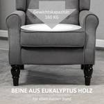 Relaxsessel mit Tufting 833-695CG Glas Grau