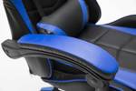 Gaming Stuhl HURI466-BLAUWZWAR_1 Schwarz - Blau