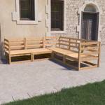 Salon de jardin (lot de 5) 3009817-1 Marron - Bois