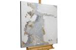 Acrylbild handgemalt Stone Wall Grau - Massivholz - Textil - 80 x 80 x 4 cm