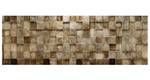 Tableau en bois The Matrix Beige - Marron - En partie en bois massif - 144 x 44 x 6 cm