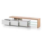 Lowboard Alessa 1 Weiß - Holz teilmassiv - 204 x 40 x 44 cm