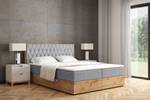 Boxspringbett LOLLY4 Hellgrau - Breite: 209 cm - H4