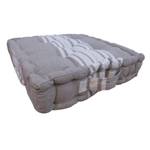 Coussin de sol en coton 40 cm Rayures Gris - Textile - 40 x 9 x 40 cm