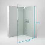 Walk-In-Dusche HLO-GUB2 Glas - Metall - 120 x 200 x 1 cm