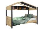 Lit Cabane Industriel 90x200 cm - Dakar Marron - Bois manufacturé - 207 x 165 x 105 cm