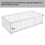 Kinderbett WoodySafe Ⅰ Weiß - Holzwerkstoff - Massivholz - Holzart/Dekor - 97 x 60 x 206 cm