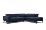 Ecksofa Avena (5-Sitzer mit Relax) Marineblau - Ecke davorstehend rechts