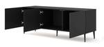 Meuble TV RavennaC 150x42x56 Noir - Noir brillant