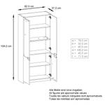 Büroschrank Logan V1 Grafit Dekor - Weiß