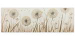 Tableau peint à la main Dandelion Meadow Beige - Bois massif - Textile - 150 x 50 x 4 cm