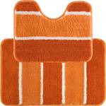 Badematte + WC-Umrandung Set 2-tlg. 2082 Orange - Textil - 50 x 18 x 50 cm