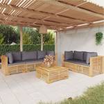 Garten-Lounge-Set 3028565-9 (6-teilig) Grau - Massivholz - Holzart/Dekor - 69 x 60 x 69 cm