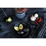 Assiettes plates Organic (lot de 4) Noir - 20 x 2 x 20 cm