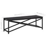 Banc de jardin 3000274 Noir - Métal - Polyrotin - 120 x 43 x 40 cm