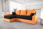 Ecksofa CHIEV Schwarz - Orange - Ecke davorstehend links