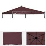 Toit de rechange toit pergola Cadiz 4x4m Marron - Rouge