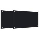 Küchenrückwand 298279 (2er Set) Schwarz - 60 x 70 cm