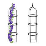 Lot de 2 Trellis 100 cm Noir - Métal - Matière plastique - 25 x 100 x 25 cm