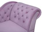 Chaiselongue NIMES Schwarz - Violett - Armlehne davorstehend links - Ecke davorstehend rechts - Textil