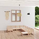 Garten-Lounge-Set (10-teilig) 3009726-1 Braun - Massivholz - Holzart/Dekor - 70 x 30 x 70 cm