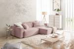 Ecksofa SAMU Sofa Feincord Pink - Ecke davorstehend rechts