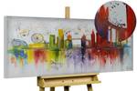 Peinture acrylique Flavour of London Gris - Bois massif - Textile - 120 x 60 x 4 cm