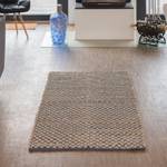 Tapis de passage tapis de sol en jute Bleu - Marron - Fibres naturelles - Textile - 80 x 1 x 200 cm