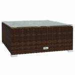 Garten-Lounge-Set (5-teilig) 3013629-3 Braun - Weiß - Metall - Polyrattan - 60 x 30 x 60 cm