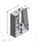 Penderie d'entrée 1 porte H151,3 cm Blanc - Fourrure synthétique - 40 x 152 x 105 cm