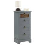 Chiffonnier VANIKA Gris - Bois massif - 35 x 76 x 29 cm