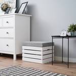 Sitzhocker mit Stauraum WHITE  2er Set Hellgrau