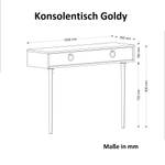 Konsolentisch Goldy Walnuss Braun - Holzwerkstoff - 120 x 90 x 35 cm