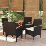 Garten-Essgruppe (5-teilig) 3013406-2 Schwarz - Metall - 80 x 74 x 80 cm