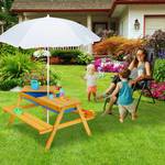 Kindersitzgruppe Holz mit Schirm