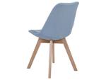 Chaise de salle à manger DAKOTA Bleu - Bleu clair - Chêne clair - 47 x 84 x 43 cm - Lot de 2 - Vernis mat - Non revêtu