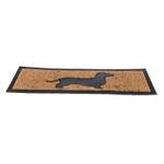Fußmatte Hund Schwarz - Textil - 25 x 1 x 75 cm