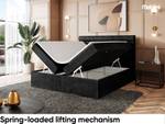 Boxspringbett Karim Schwarz - 160 x 214 cm - H3