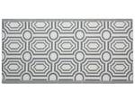 Tapis d'extérieur BIDAR Gris foncé - Gris - Blanc