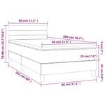 Boxspringbett 3017287-13 80 x 203 cm