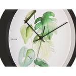 Horloge murale Botanical Monstera Vert - Bois manufacturé - Matière plastique - 26 x 5 x 26 cm