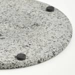 Servierplatte, rund, Granit, anthrazit Grau - Stein - 25 x 1 x 25 cm