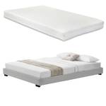 Lit Double Solingen avec Matelas Blanc - Profondeur : 180 cm