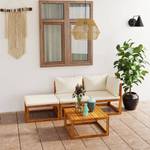 Garten-Lounge-Set (4-teilig) 3009697-27 Weiß - Massivholz - Holzart/Dekor - 68 x 29 x 68 cm